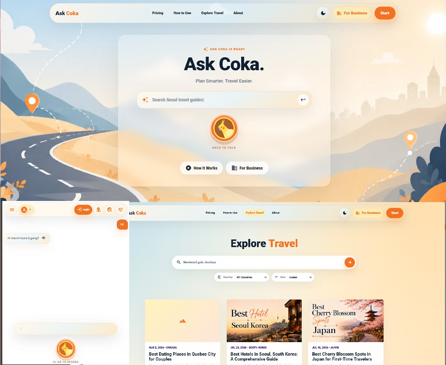 Ask Coka AI travel assistant